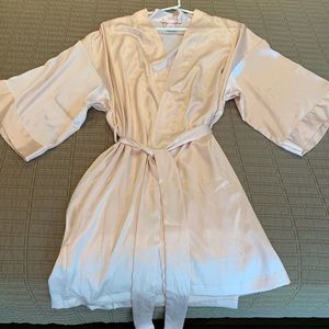 Victoria’s Secret light pink satin robe